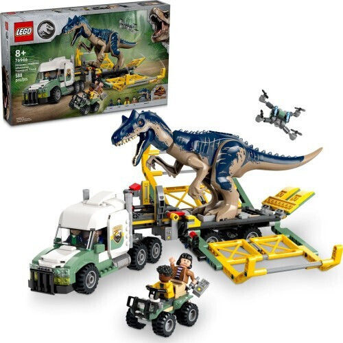 LEGO Jurassic World Allosaurus Transport Truck for Ages 8+ 588 Pieces