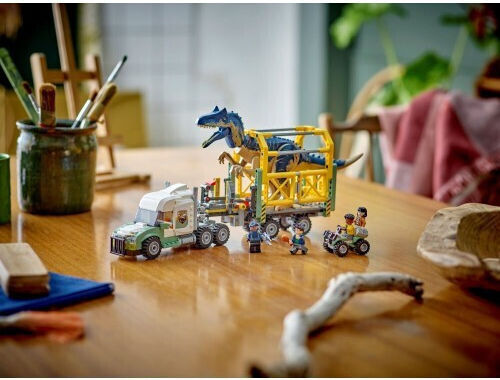 LEGO Jurassic World Allosaurus Transport Truck for Ages 8+ 588 Pieces