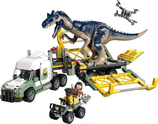 LEGO Jurassic World Allosaurus Transport Truck for Ages 8+ 588 Pieces