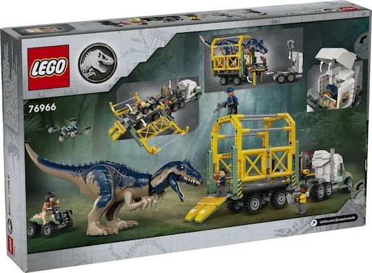 LEGO Jurassic World Allosaurus Transport Truck for Ages 8+ 588 Pieces