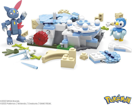 Mega Bloks Building Blocks Pokemon Piplup and Sneasel's Snow Day for 7+ Years 183 Pieces