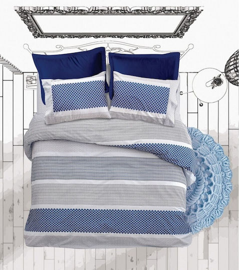 Makis Tselios Home Сет Чаршафи 270x290см. Boho Син 4бр