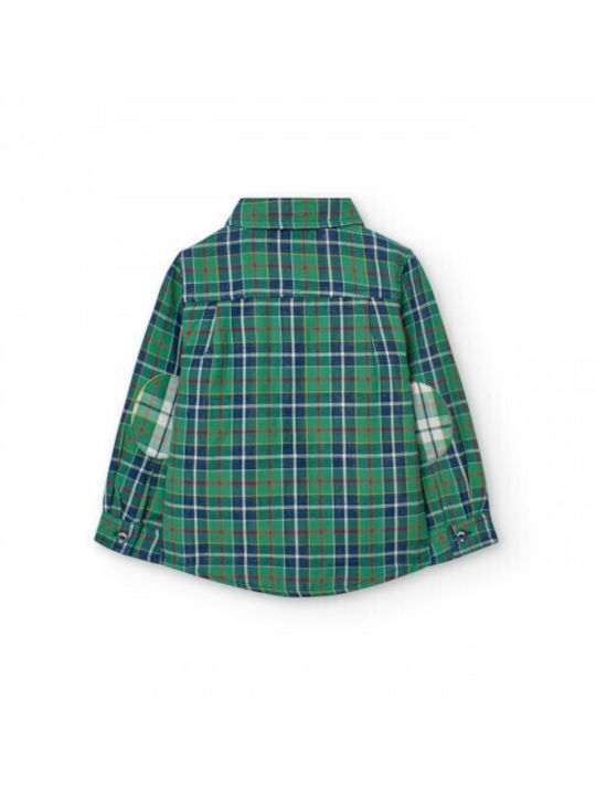 Boboli Kids Checked Shirt Green