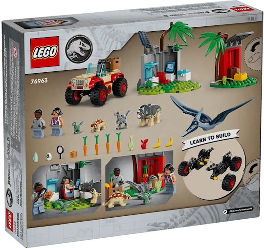 LEGO Jurassic World Център за Спасение на Бебе Динозавър за 4+ Години 139 Бройки