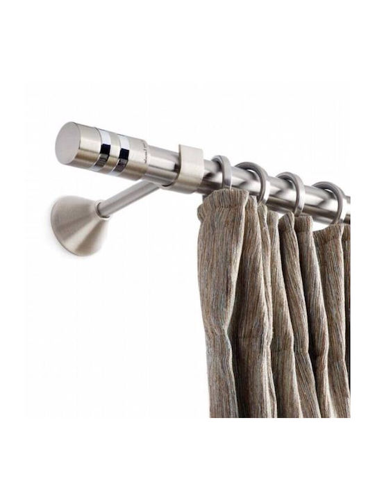 Anartisi Metallisch Vorhangstange Capital Einfach Φ25mm 160cm Nickel Satin