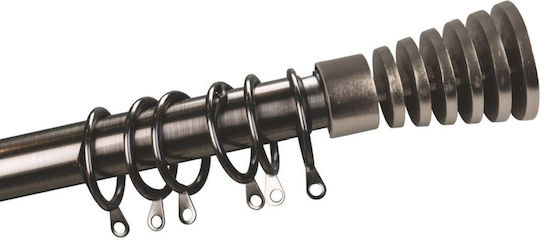 Flamingo Сгъваемо Металик Корниз Slices Φ25мм 120-210cm Black Nickel