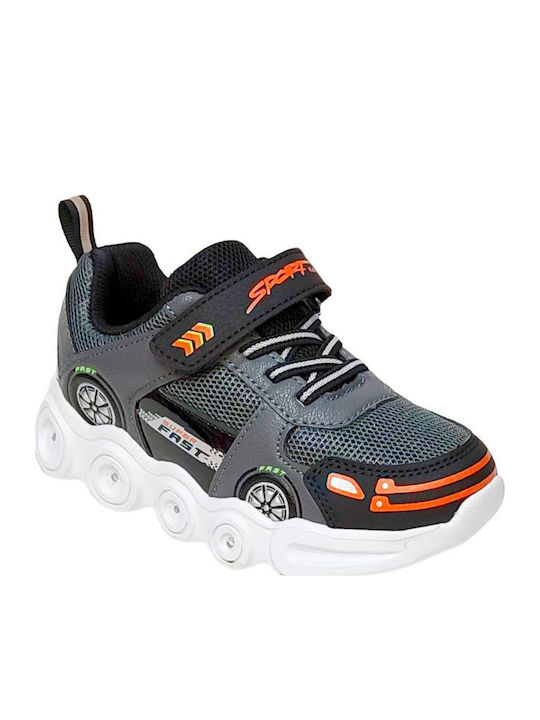 Παιδικά Sneakers με Σκρατς Γκρι