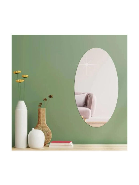 Αυτοκόλλητος Wall Mirror Oval with Plastic Frame 30x20cm 1pcs