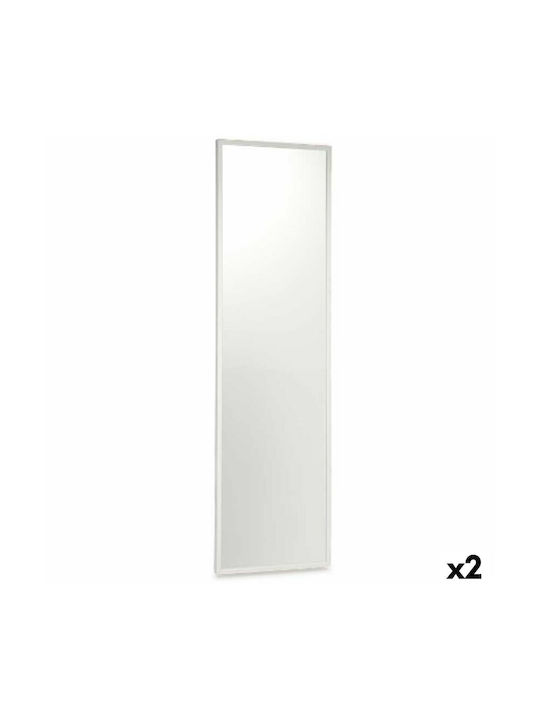 Wall Mirror Full Length with White Wooden Frame 142.5x40cm 1pcs