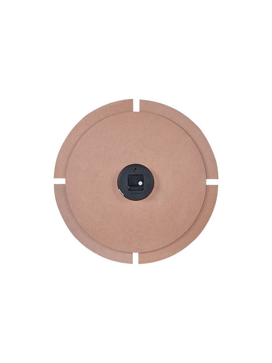 Wall Clock Ø 60 cm Light Wood Black Aramon