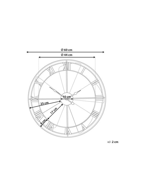 Multicolored Wall Clock Ø 60 Cm Wikon