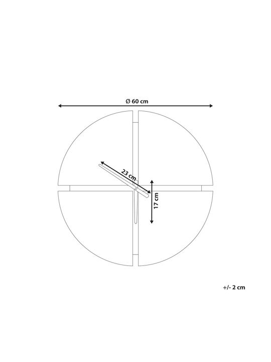 Wall Clock Ø 60 cm Light Wood Black Aramon