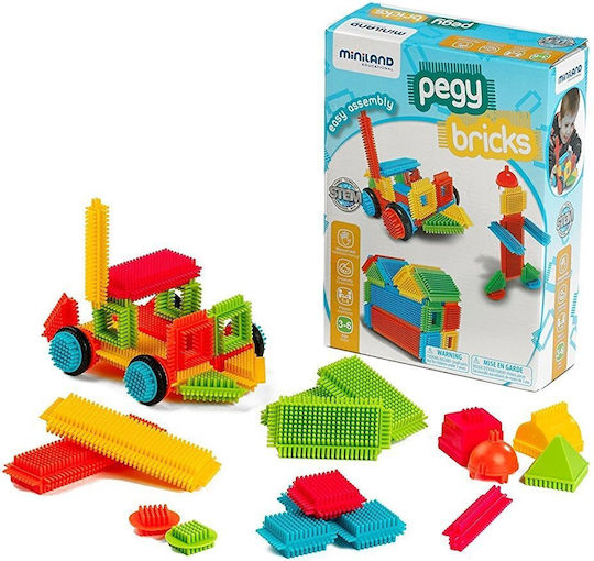 Miniland Bristles Σφηνοτουβλάκια Pegy Bricks για 3-6 Ετών 36τμχ