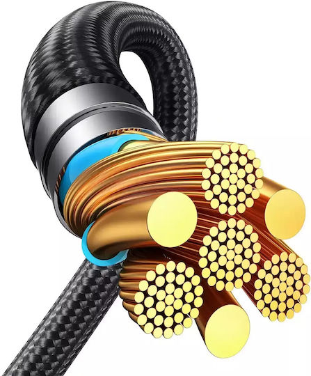 Joyroom SA21-1T2 Braided USB to Type-C Cable Μαύρο 1.5m