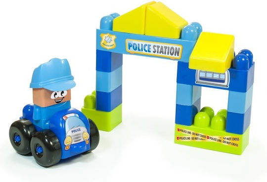 Miniland Blocks Super Blocks Aστυνομικό Tμήμα for 1.5-5 years old Years 18pcs
