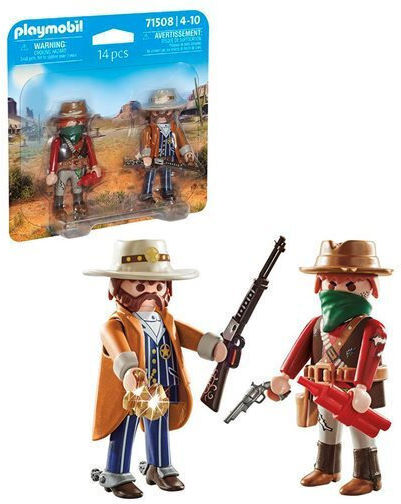 Playmobil Двойна опаковка Шериф и Бандит за 4-10 години