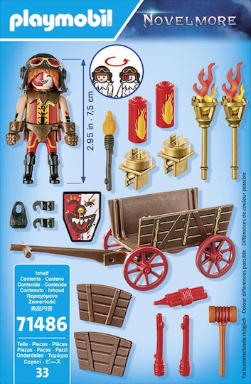 Playmobil Novelmore The Kahboom With His Racing Vehicle for 4-10 years old