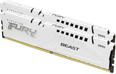 Kingston Fury Beast 64GB DDR5 RAM mit 4 Modulen (4x16GB) und Geschwindigkeit 5600 für Schreibtisch