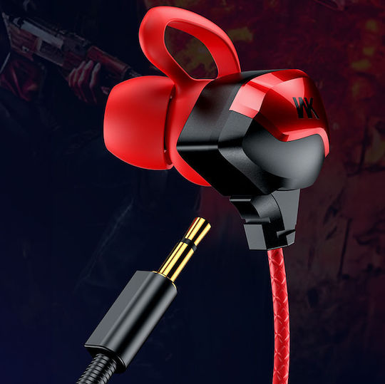 WK ET-Y30 In Ear Gaming Headset με σύνδεση 3.5mm Κόκκινο