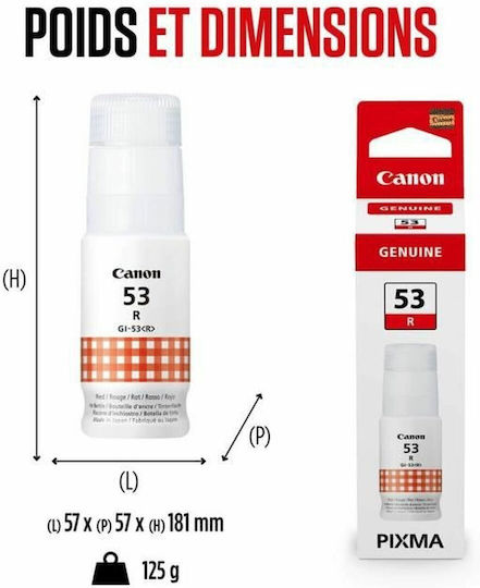 Canon GI-53 Γνήσιο Μελάνι Εκτυπωτή InkJet Κόκκινο (4717C001)