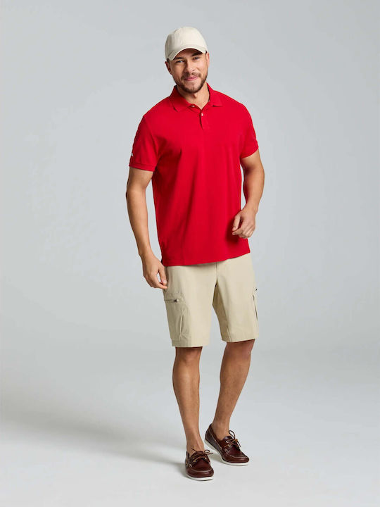 Slam Men's Short Sleeve Blouse Polo Red