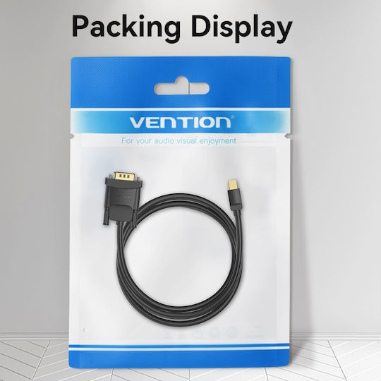 Vention Кабел mini DisplayPort мъжки - VGA мъжки 1.5м Черен (HFDBG)