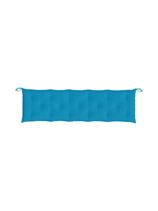 vidaXL Wasserdichtes Sitzbank-Kissen Gartenstuhlkissen Blau 50x180cm