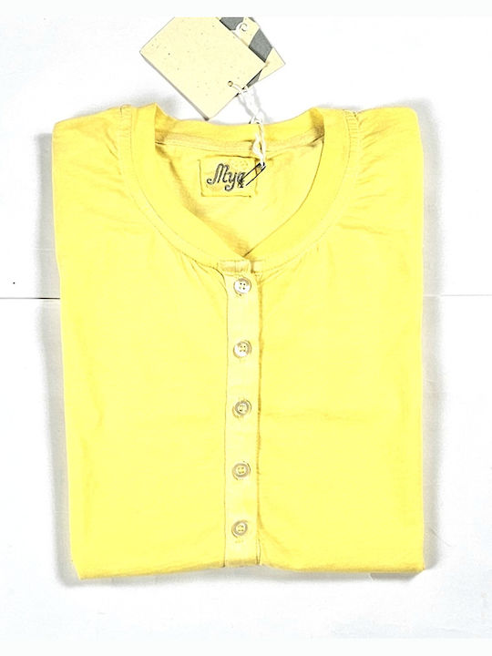 Women's Blouse Cotton Yellow