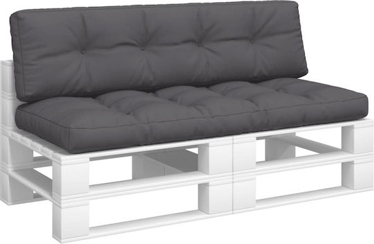 vidaXL Sofa Pallet Cushion With Backrest Anthracite 2 Pieces