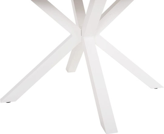 Masa pentru spații exterioare Aluminiu Moril Alb 120x120cm