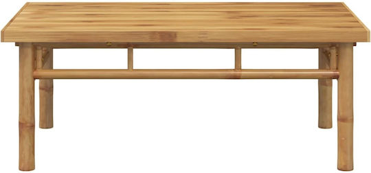 Garten- und Terrassentisch für Kleine Außenräume aus Bambus 90x50x35cm