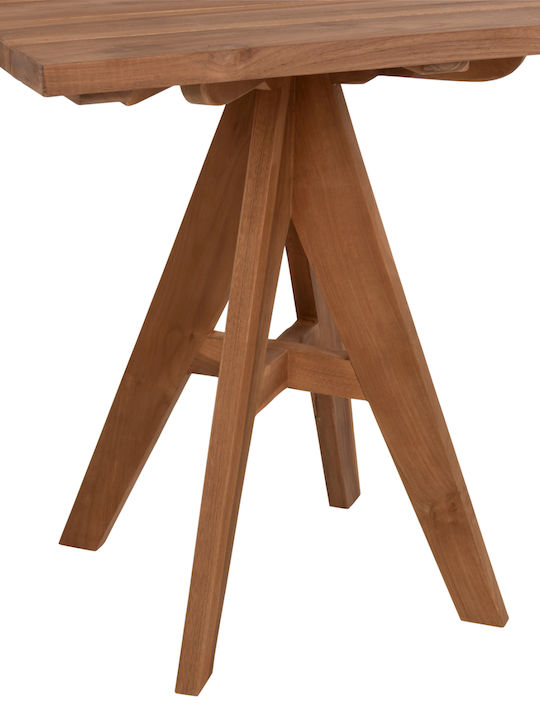 Garten- und Terrassentisch für Kleine Außenbereiche aus Teak Leo 80x80x75cm