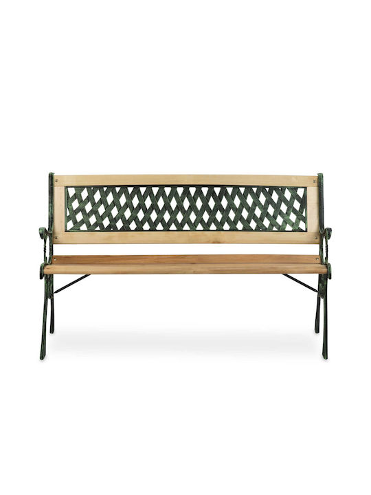 Bench Outdoor Metal Gray 124x74x43cm