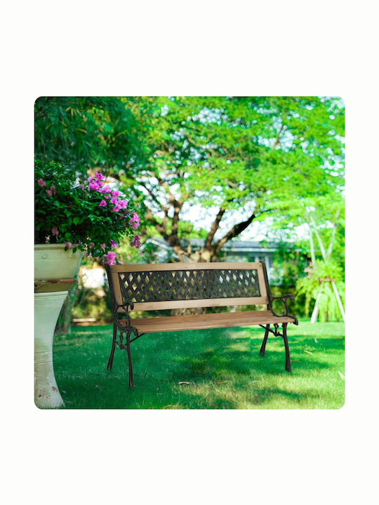 Bench Outdoor Metal Gray 124x74x43cm