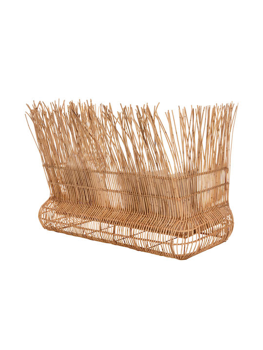 Διθέσιος Καναπές Εξωτερικού Χώρου Rattan με Μαξιλάρια 200x120x142cm