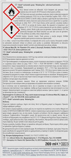 Glade Спрей устройство с аромат Релаксиращ дзен 18мл