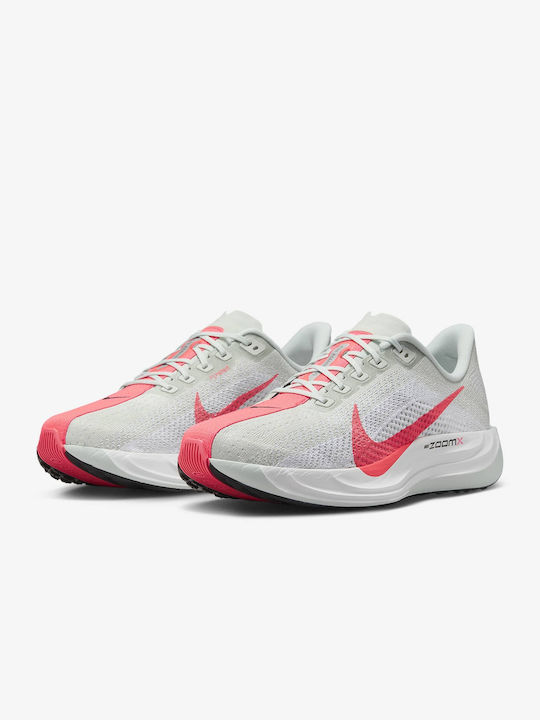 Nike Pegasus Plus Ανδρικά Αθλητικά Παπούτσια Running Barely Grey / Λευκό / Μαύρο / Hot Punch