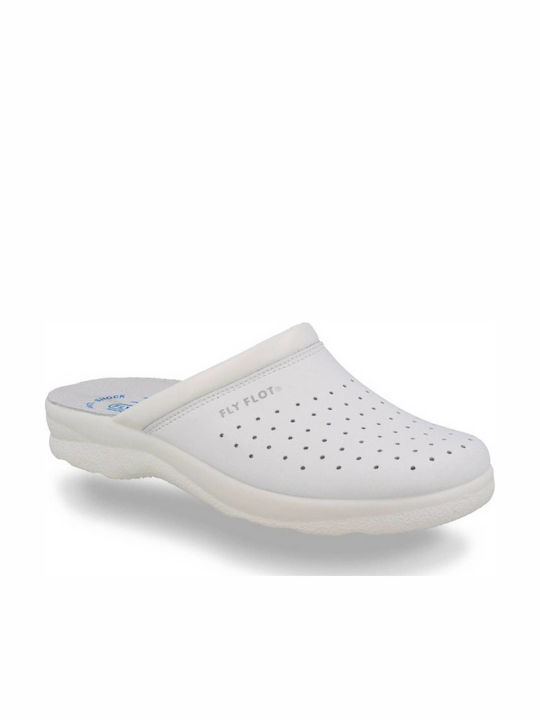 Fly Flot Мъжки Кожени Анатомични Сандали Бели 82094 BC