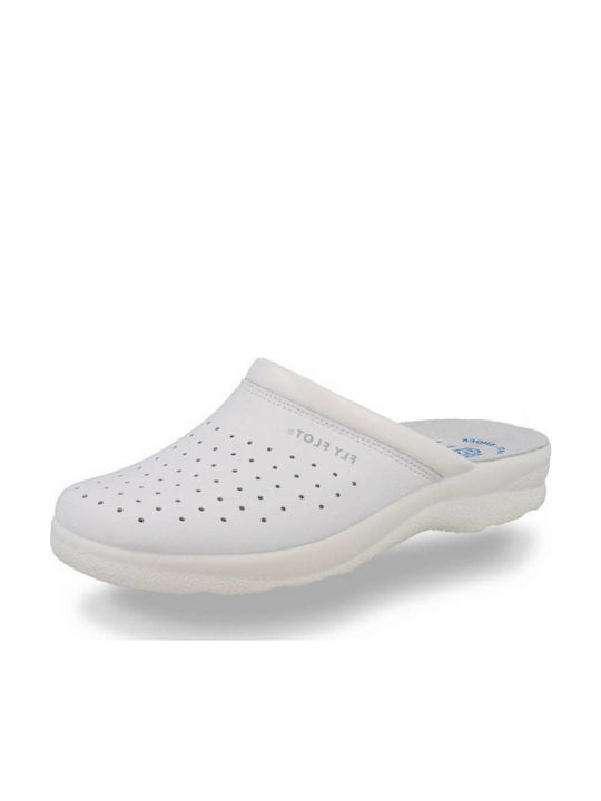 Fly Flot Мъжки Кожени Анатомични Сандали Бели 82094 BC