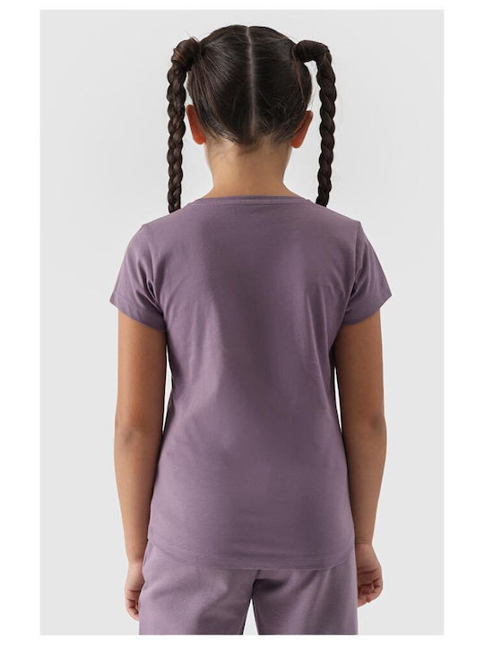 4F Kids Blouse Short Sleeve Purple