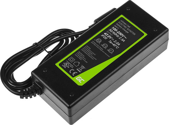 Green Cell Scooter Charger 42V Charger for Electric Scooter Segway, Ninebot in Black Color SAD01