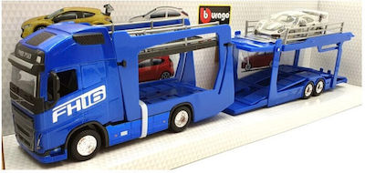 Bburago Mercedes-Benz Actros Blue Witch Multicar Carrier And Porche Camion 1:43 pentru 3++ Ani