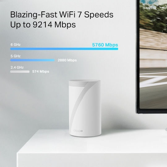 TP-LINK Deco BE65 5G BE11000 v1 WiFi Mesh Network Access Point Wi‑Fi 7 Tri Band (2.4 & 5 & 6GHz)