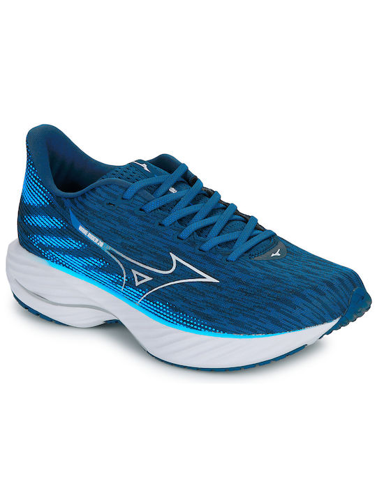 Mizuno Wave Rider Herren Sportschuhe Estate Blue / White / River Blue