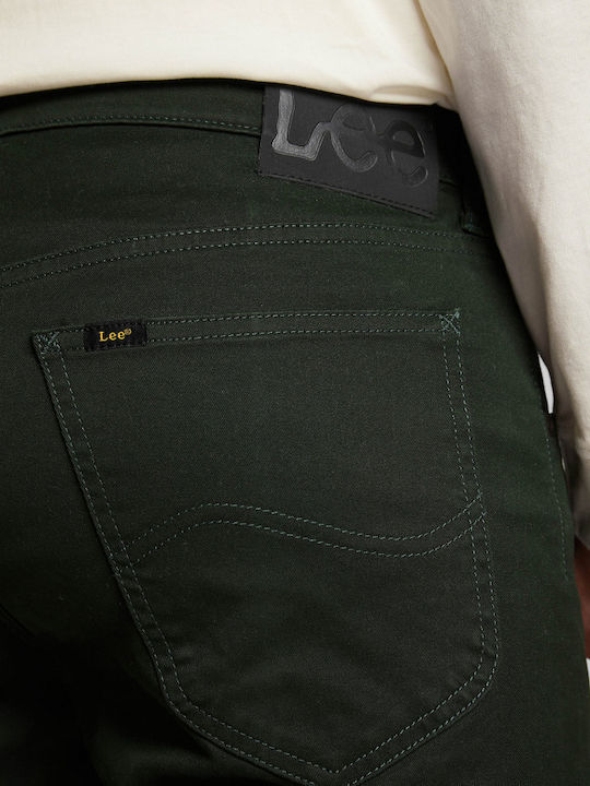 Daren Men's Jeans Pants Elastic with Regular Tapered Fit Dark Green