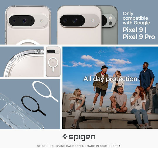 Spigen Ultra Hybrid Onetap Back Cover Plastic 2mm White (Google Pixel 9 / 9 Pro)