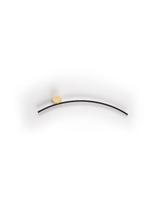 Smile Leuchte Wand mit Integrierter LED Schwarz 13x57cm