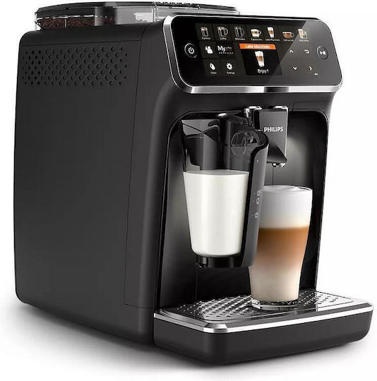 Philips 5400 Series Αυτόματη Μηχανή Espresso 1500W Πίεσης 15bar για Cappuccino με Μύλο Άλεσης Μαύρη EP5441/50