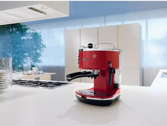 De'Longhi Espresso Icona Eco 1100W Налягане 15бар Червена