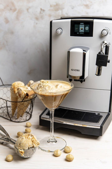 Nivona NICR 560 Αυτόματη Μηχανή Espresso 1455W Πίεσης 15bar με Μύλο Άλεσης Ασημί